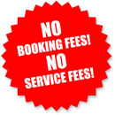 No Booking Fees, No service Fees